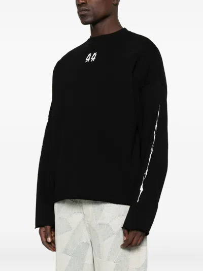 44 Label Group Sweatshirt In Black Cotton In Black