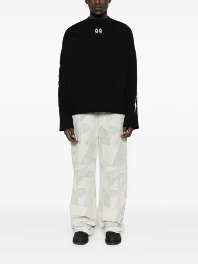 44 Label Group Sweatshirt In Black Cotton In Black