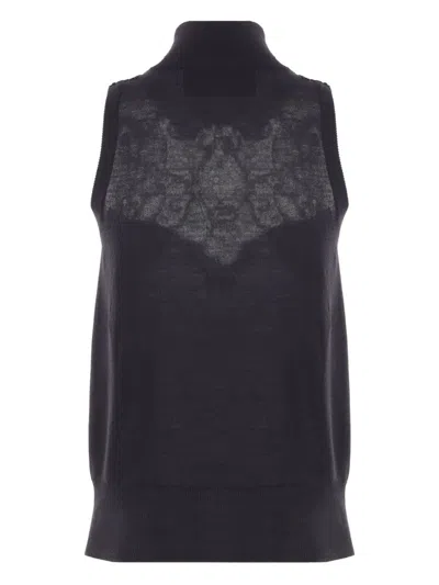 Ermanno Scervino Lace-insert Turtleneck Top