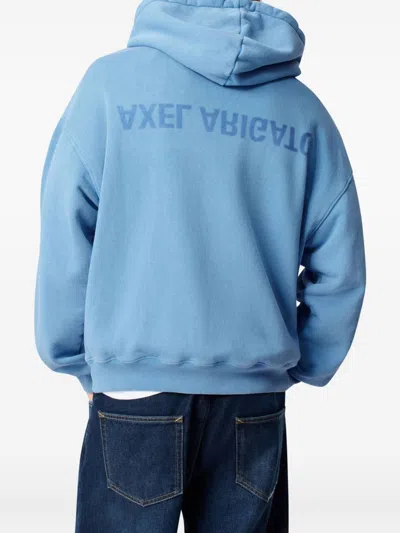 Axel Arigato Hoodie Cotton Printed Back In Blue