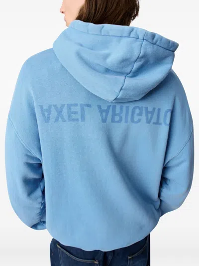 Axel Arigato Hoodie Cotton Printed Back In Blue