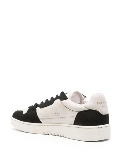 Axel Arigato 'dice Lo' Black And Beige Two-tone Sneakers In Calf Leather Man In White