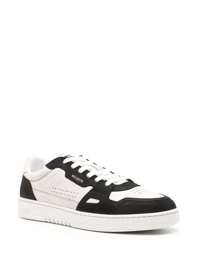 Axel Arigato 'dice Lo' Black And Beige Two-tone Sneakers In Calf Leather Man In White