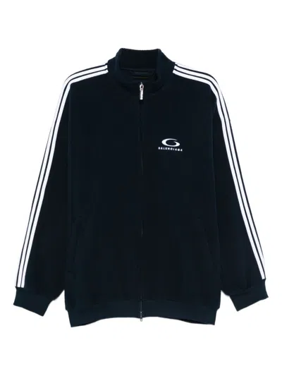 Balenciaga Fabiana Filippi Bicolor Tweed Boucle Jacket In Black