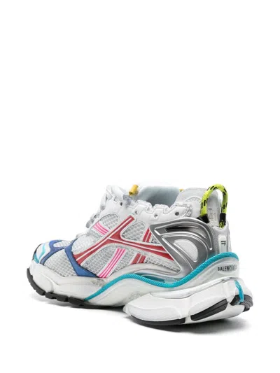 Balenciaga Mesh And Nylon Multicolor Worn-out Effect Runner Sneakers Shoes In Multi