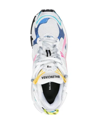 Balenciaga Mesh And Nylon Multicolor Worn-out Effect Runner Sneakers Shoes In Multi