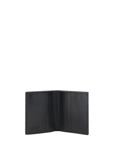Bottega Veneta Men Leather Wallet With Intrecciato Motif In Black