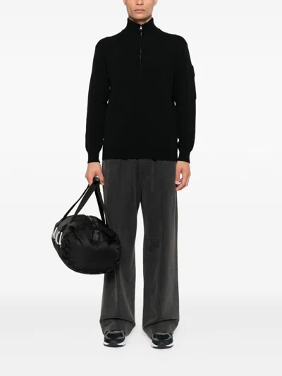 C.p. Company Half-zip Sweater In Black