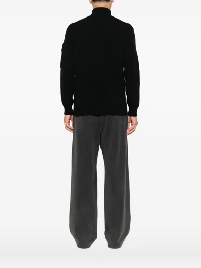 C.p. Company Half-zip Sweater In Black