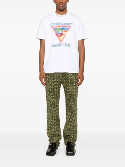 Casablanca Tennis Club Icon T-shirt In White