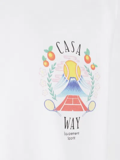 Casablanca Casa Way Mountain Printed T-shirt In White