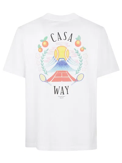 Casablanca Casa Way Mountain Printed T-shirt In White