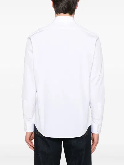 Celine Logo Logo Long-sleeved Shirt In White