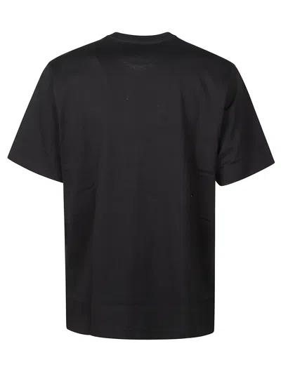 Dolce & Gabbana Men Cotton T-shirt With Embossed Logo Embroidery In Black