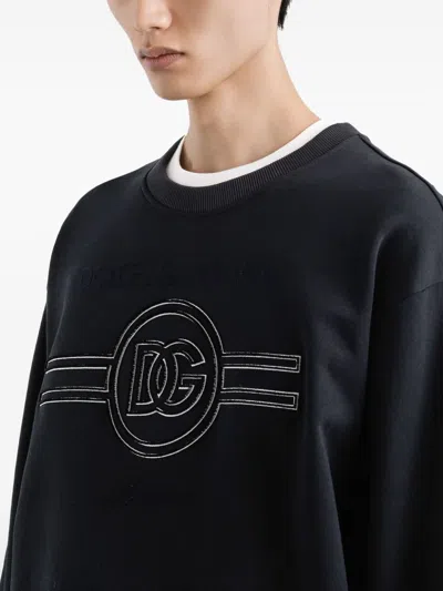 Dolce & Gabbana Sweatshirt With Embroidery In Black