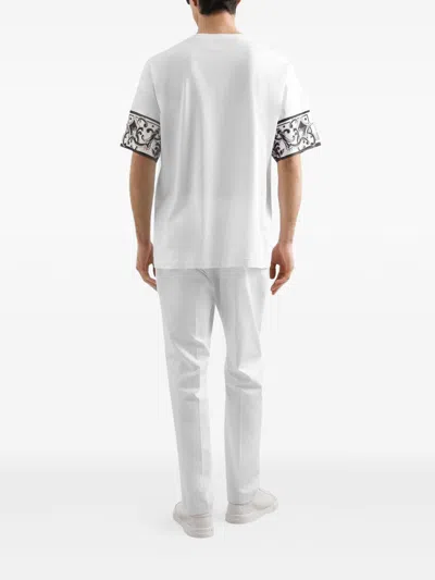 Dolce & Gabbana Dolce&gabbana Men Maiolica Print T-shirt In White