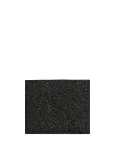 Dolce & Gabbana Bi-fold Wallet With Logo Plaque In Black