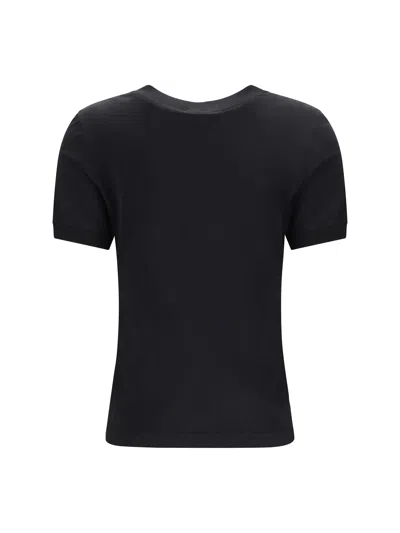 Dolce & Gabbana Black Cotton Logo T-shirt In Black