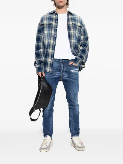 Dsquared2 White Cotton Short Sleeve T-shirts In White