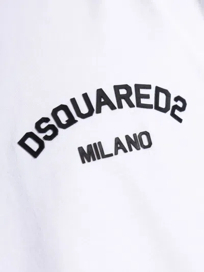 Dsquared2 White Cotton Short Sleeve T-shirts In White