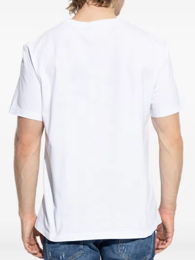 Dsquared2 White Cotton Short Sleeve T-shirts In White
