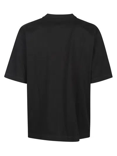 Dsquared2 Men Black Crewneck T-shirt With Logo Lettering On The Front In Cotton Man In Black