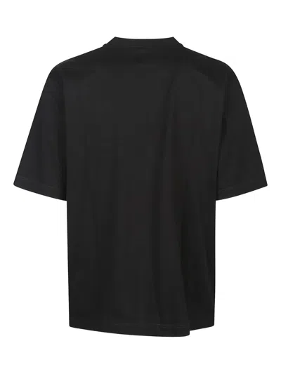 Dsquared2 Men Black Crewneck T-shirt With Logo Lettering On The Front In Cotton Man In Black