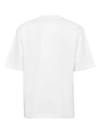 Dsquared2 Loose Fit Cotton Logo T-shirt In White