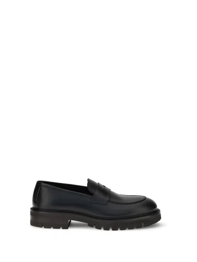 Ferragamo Flat Shoes With Minimalist Silhouette In Black