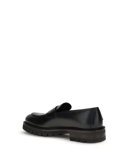 Ferragamo Flat Shoes With Minimalist Silhouette In Black