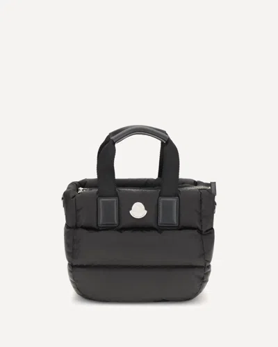 Moncler Borsa A Mano Caradoc Mini In Tessuto Nero Donna In Black