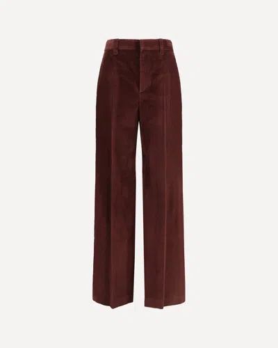 Brunello Cucinelli Soft Corduroy Pleated Straight-leg Ankle Pants In Brown