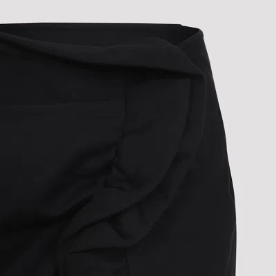 Dries Van Noten Black Skirt With Draping In Black