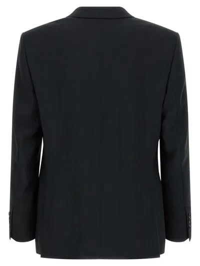 Ami Alexandre Mattiussi Tailored Wool Blazer Featuring Notch Lapel In Black