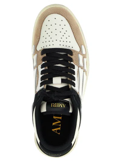 Amiri Low Top Distressed Sneakers In White