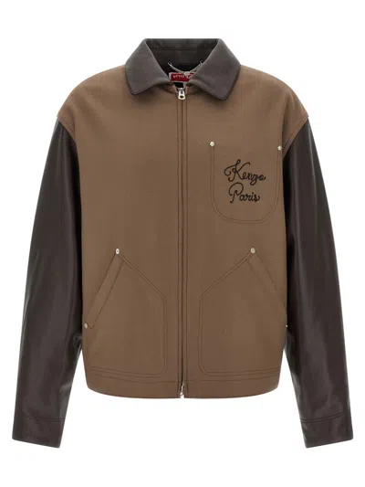 Kenzo Giubbino Blouson Taupe In Brown
