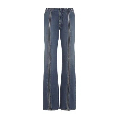 Jean Paul Gaultier Front Zip Trousers Featuring Pockets In Blue