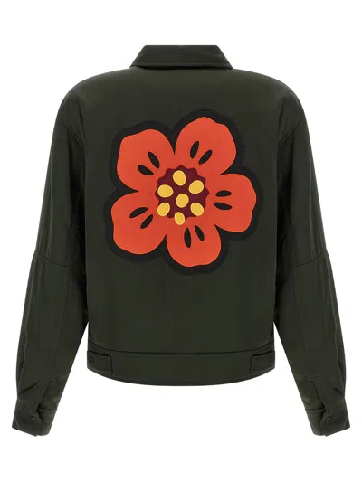 Kenzo "boke Flower" Padded Jacket In Green