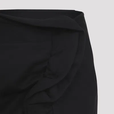 Dries Van Noten Black Skirt With Draping In Black
