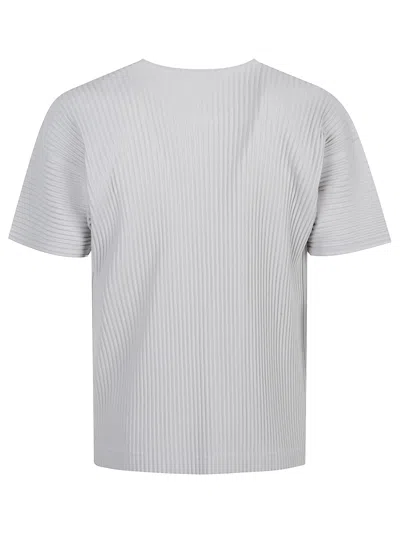 Issey Miyake Long Sleeve Roundneck T-shirt In Gray