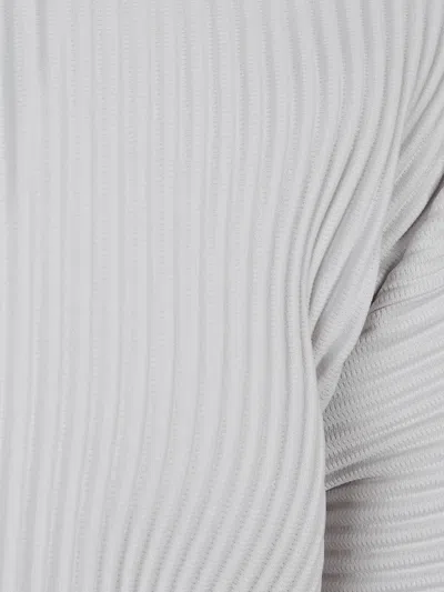 Issey Miyake Long Sleeve Roundneck T-shirt In Gray