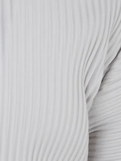 Issey Miyake Long Sleeve Roundneck T-shirt In Gray