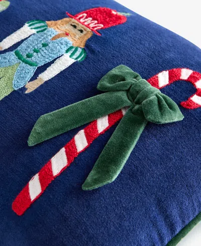 Holiday Lane Nutcrackers Decorative Pillow, 14" X 24", Exclusively For Macy's In Blue