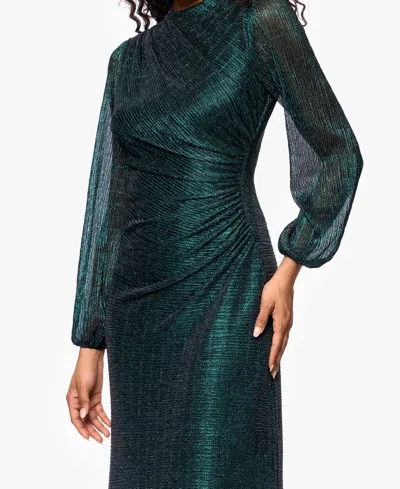 Betsy & Adam Women's Long Sleeve Maxi Dress In Green