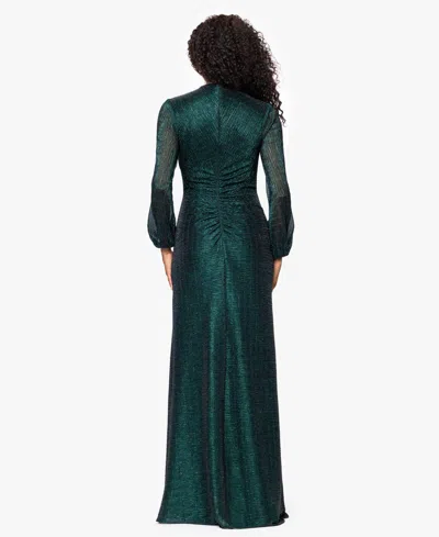 Betsy & Adam Women's Long Sleeve Maxi Dress In Green