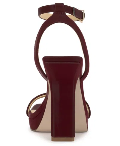Jessica Simpson Women's Adonia Two-piece Platform Dress Sandals In Red