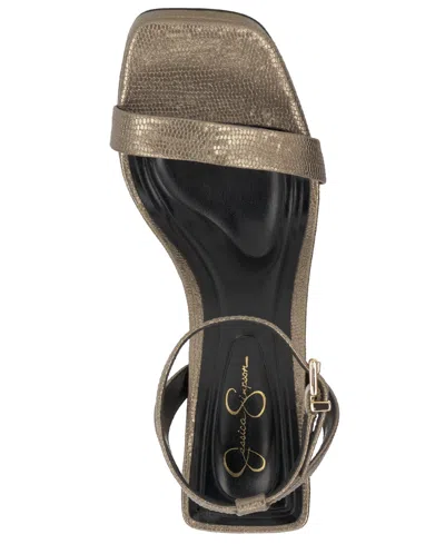 Jessica Simpson Women's Adonia Two-piece Platform Dress Sandals In Gray