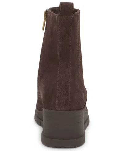 Lucky Brand Sondruh Platform Wedge Bootie In Brown