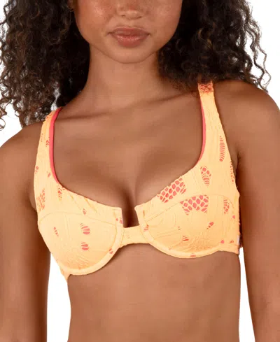 Hurley Juniors' Floral Field Underwire Bikini Top In Multi