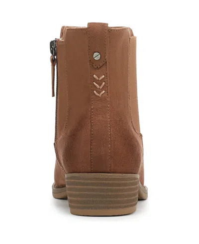 Dr. Scholl's Women's Mara Stacked Block Heel Chelsea Short Boots In Brown